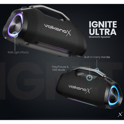 VolkanoX Ignite Ultra Bluetooth Speaker | VKX-3404-BK