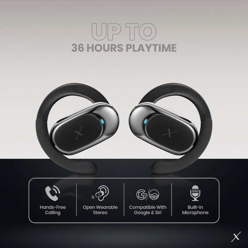 Volkano X VXO200 Open Wearable Stereo Earphones  - Black | VKX-1122-BK