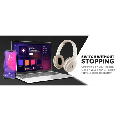 Volkano Pebble Series Bluetooth Headphones - Khaki | VK-2023-KH