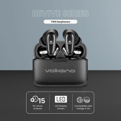 Volkano Revive Series TWS Earphones - Black | VK-1147-BK