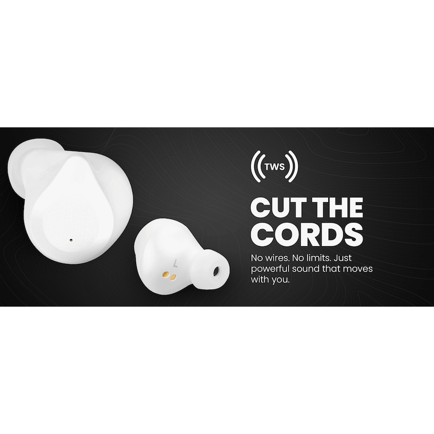 Volkano Scorpio Series True Wireless Earphones - White | VK-1121-WT