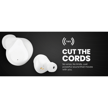 Volkano Scorpio Series True Wireless Earphones - White | VK-1121-WT