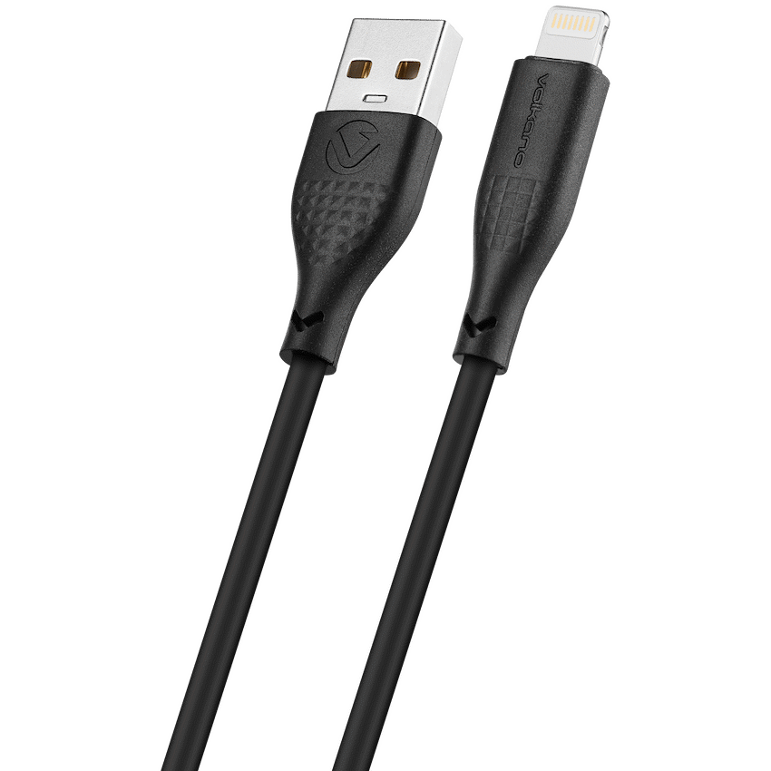 Volkano Nova Series USB A to Lightning charging cable 10W TPE-Black | VK-30090-BK