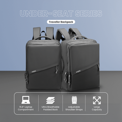 Volkano Under-Seat Traveller Backpack Black | VK-9300-BK
