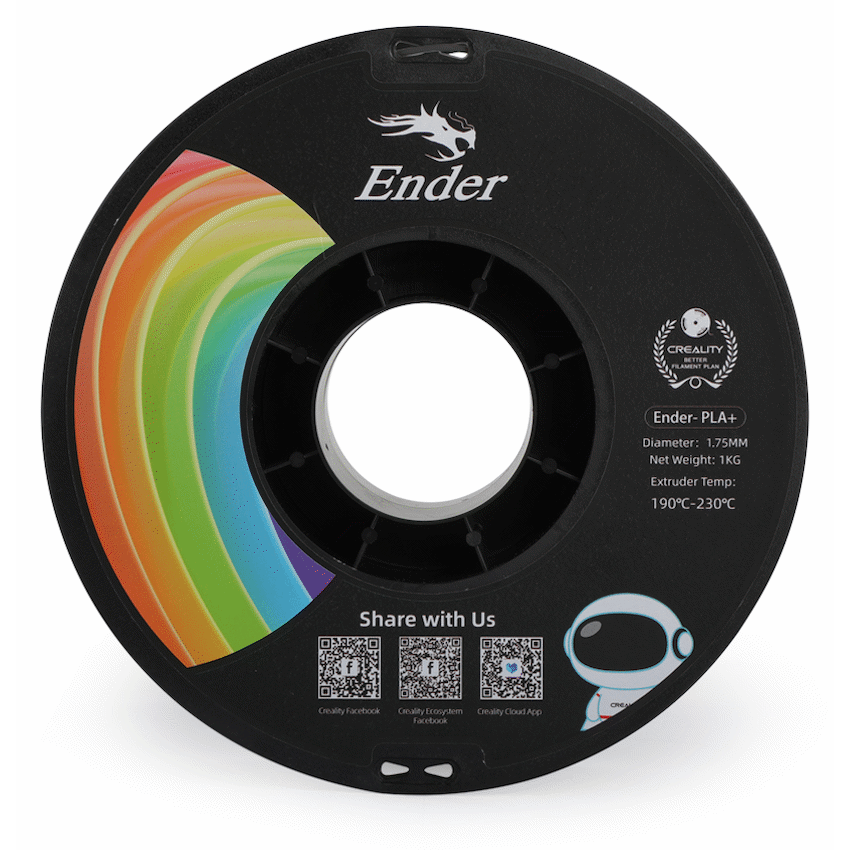 Creality 1.75mm Ender-PLA+ Filament - Black 1Kg | 3301010306