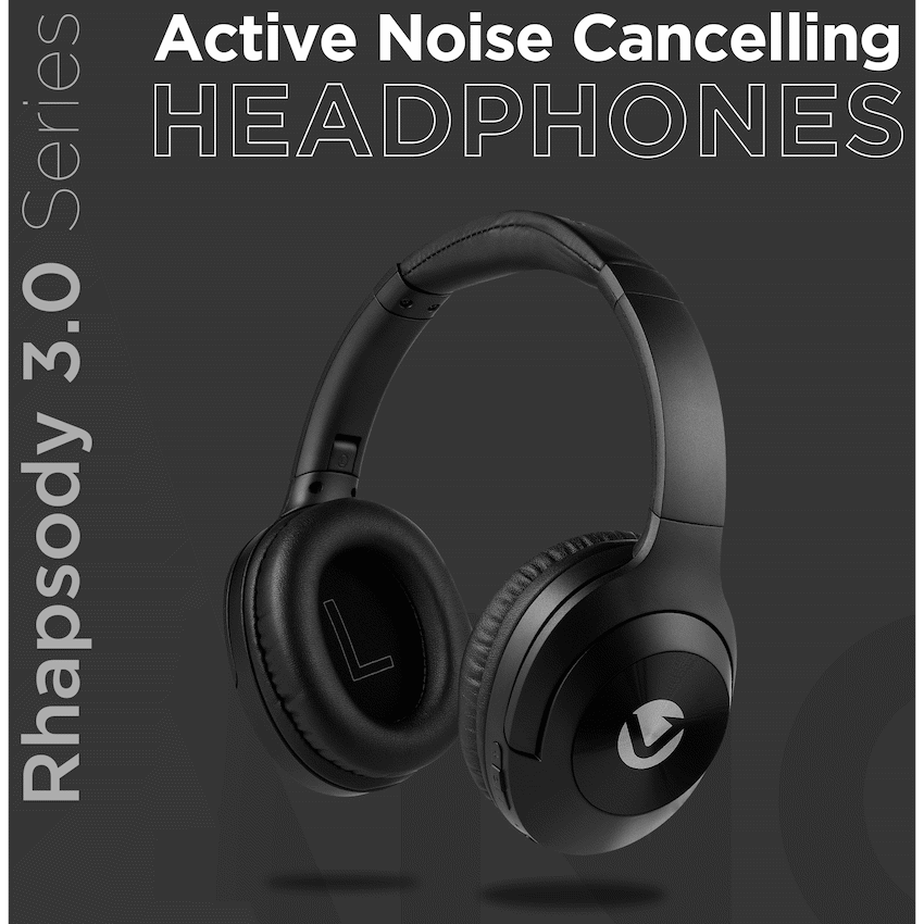 Volkano Rhapsody 3.0 Series Active Noise Cancelling BT Headphones | VK-2006-BK[V3]