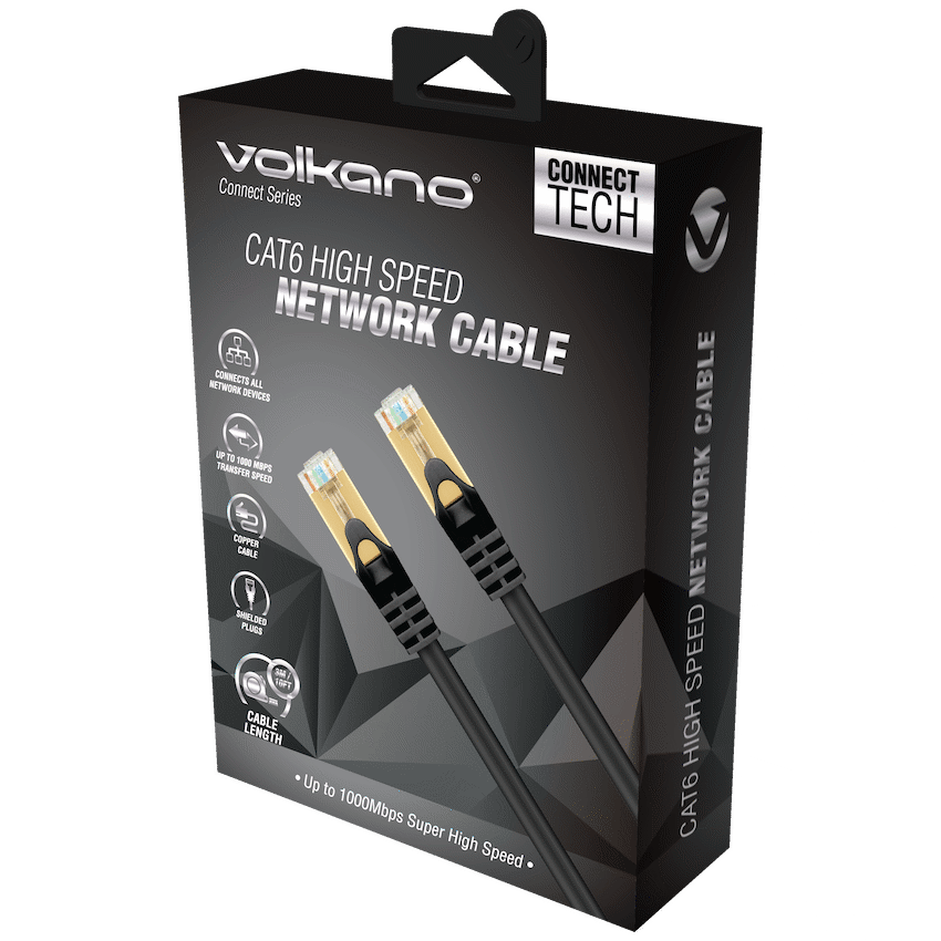 Volkano Connect Series CAT6 Network Cable 3m | VK-20182-BK