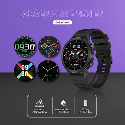 Volkano Active Tech Adrenaline Series GPS Watch with Heart Rate | VK-5081-BK[V2]