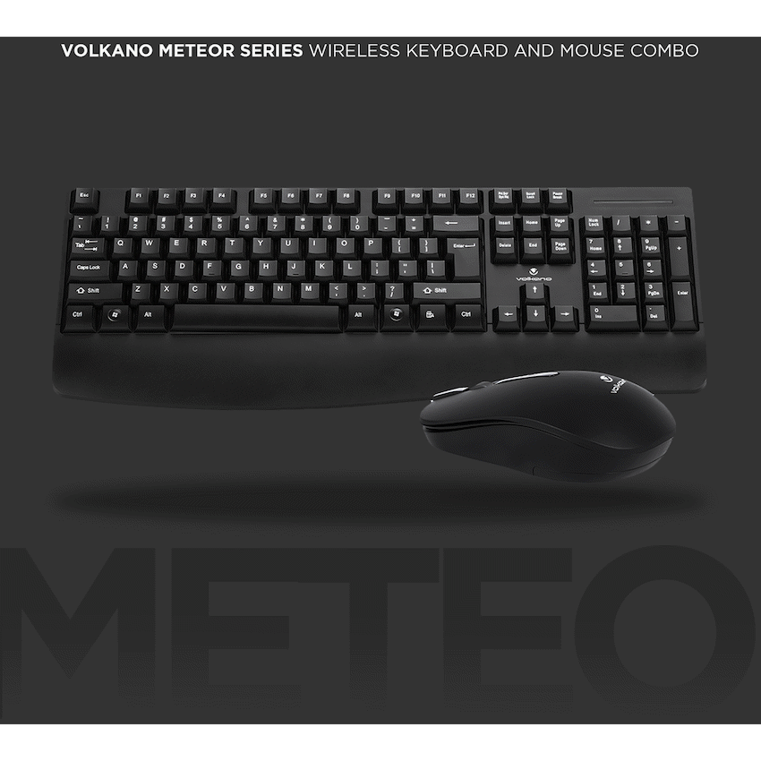 Volkano Meteor Wireless Keyboard and Mouse Combo | VK-20245-BK