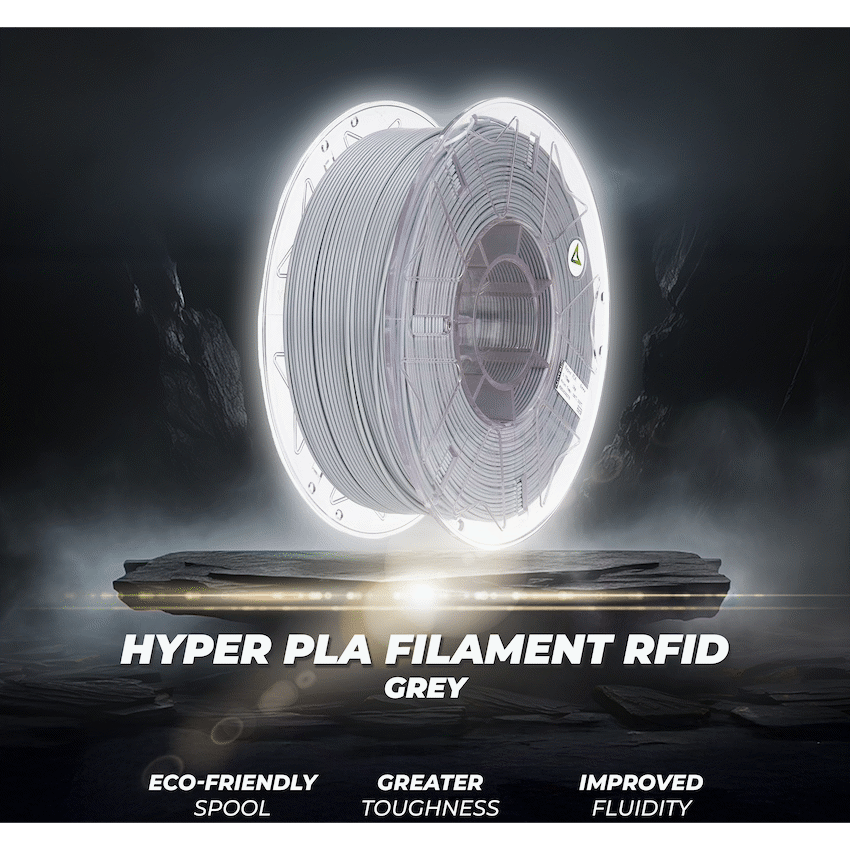 Creality 1.75mm Hyper Series PLA RFID Filament - Grey 1Kg | 3301010466