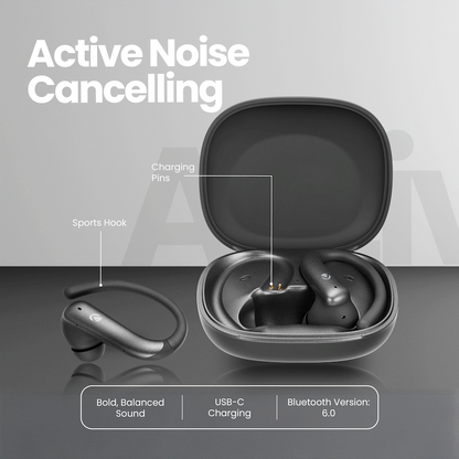 Volkano Enduro Series ANC Sports TWS  Earphones - Black | VK-1142-BK