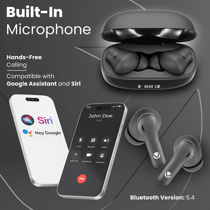Volkano Cove Series True Wireless Earphone with Charging Case | VK-1163-BK