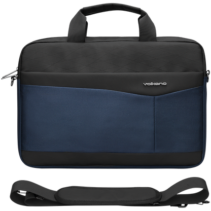 Volkano Seismic 15.6" Laptop Shoulder Bag Blk/Nvy | VK-9180-BKNV