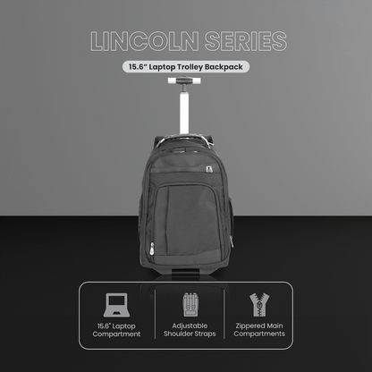 Volkano Lincoln 15.6" Laptop Trolley Backpack - Black | VK-7150-BK