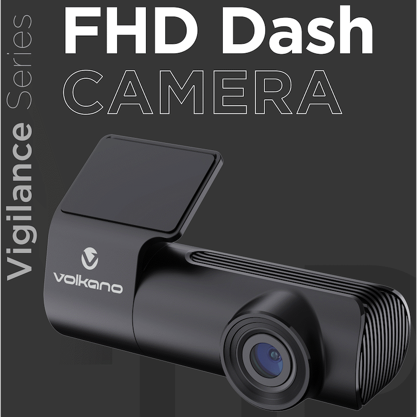 Volkano Vigilance Series FHD Dash Camera - Black | VK-10022-BK