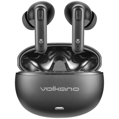 Volkano Pulse Series True Wireless Earphones with Charging Case - Black | VK-1164-BK