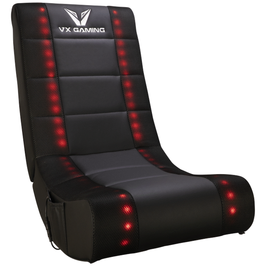 VX Gaming Electra Series Rocking Gaming Chair with LED lights | VX-193-LED-CF