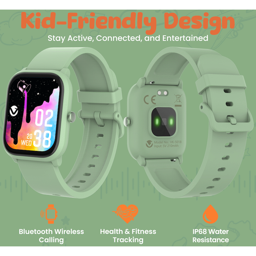 Volkano Vivo Series Kids Smart Watch - Sage Green | VK-5018-GN