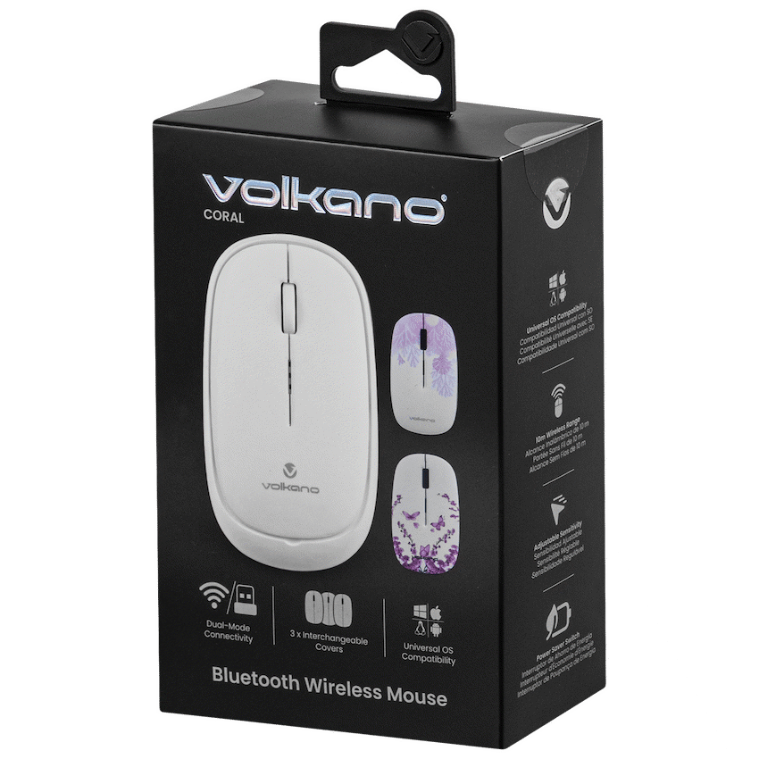 Volkano Coral series Bluetooth Wireless Mouse - White | VK-20304-WT