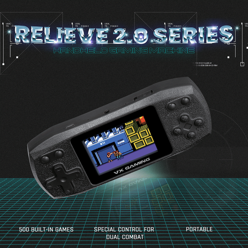 VX Gaming Relieve Series Handheld Gaming Machine - Black | VX-189-BK
