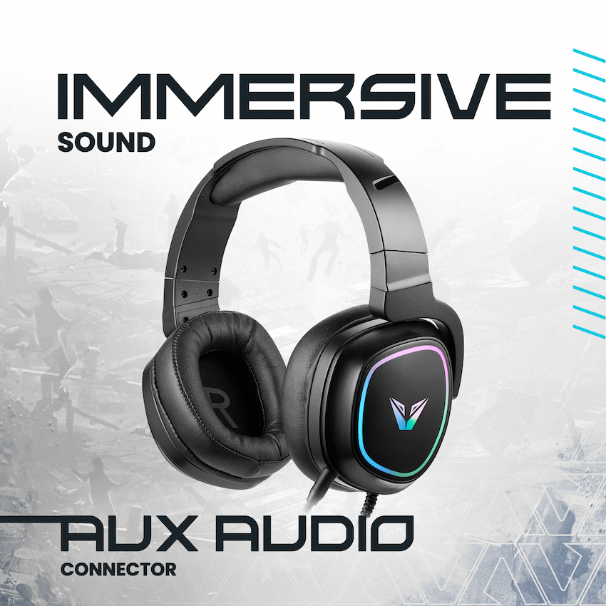 VX Gaming Thunder series Gaming Headset RGB | VX-242-BK