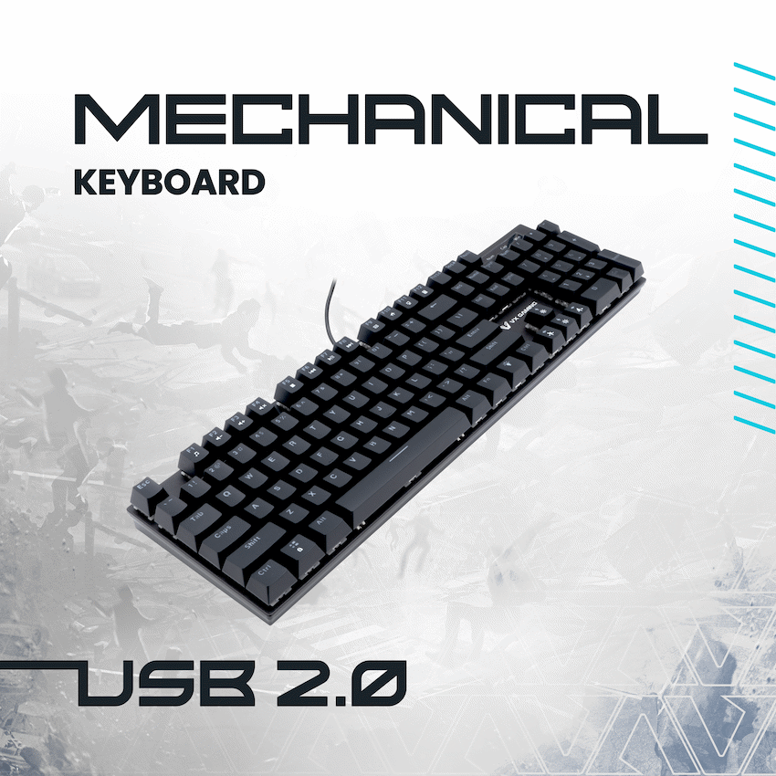 VX Gaming Floki RGB Full Mechanical Keyboard | VX-230-BK
