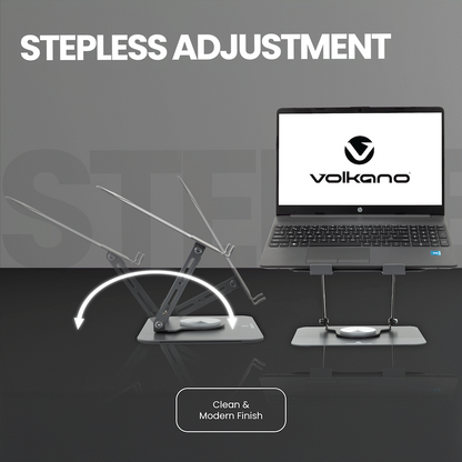Volkano Pivot Multifunctional Swivel Adjustable Aluminium Laptop Stand | VK-8149-SL