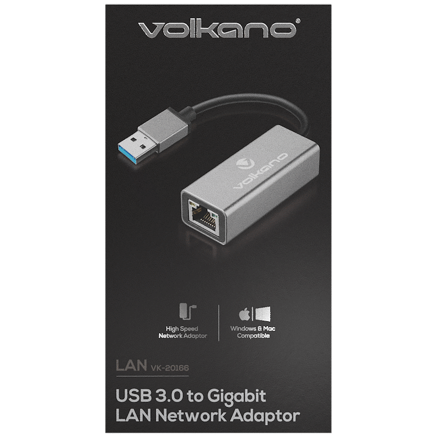 Volkano Lan Series USB 3.0 to Gigabit LAN Network Adaptor | VK-20166-GM