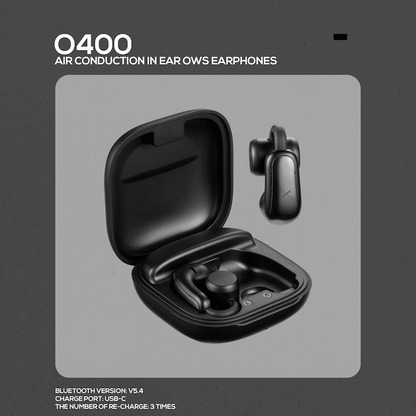 VolkanoX O400 Air Conduction In-Ear OWS Earphones - Black | VXO-400-BK