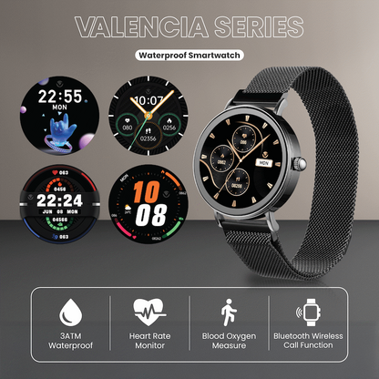 Volkano Valencia Series Ladies Smart Watch - Black | VK-5050-BK