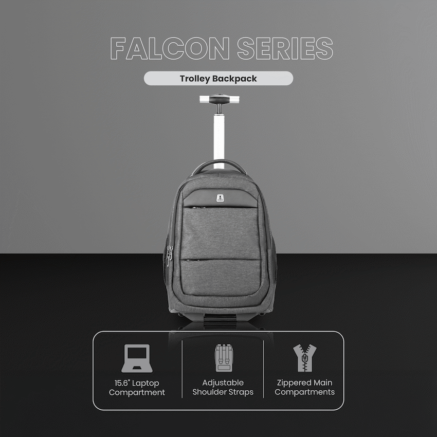 Volkano Falcon Trolley - Black Charcoal | VK-7133-CH