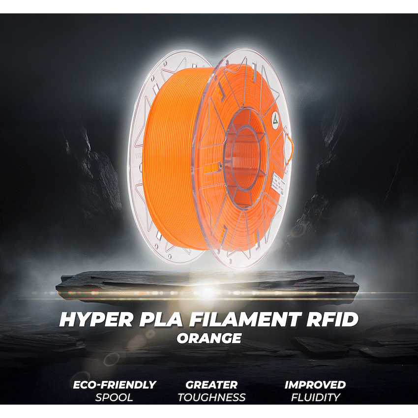 Creality 1.75mm Hyper Series PLA RFID Filament - Orange 1Kg | 3301010467