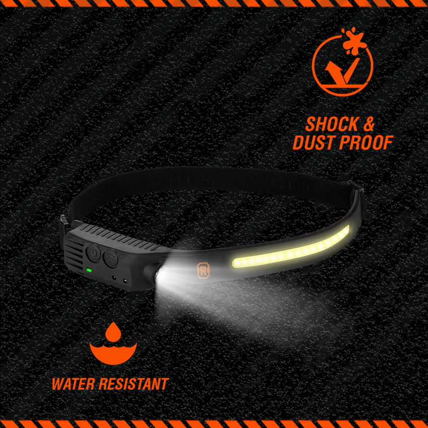 Rugged by Volkano 500lm COB Headlamp with Wave Sensor | VK-4105-BK