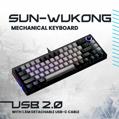VX Gaming Sun-Wukong RGB Hot Swappable Mechanical Keyboard | VX-232-GYBK