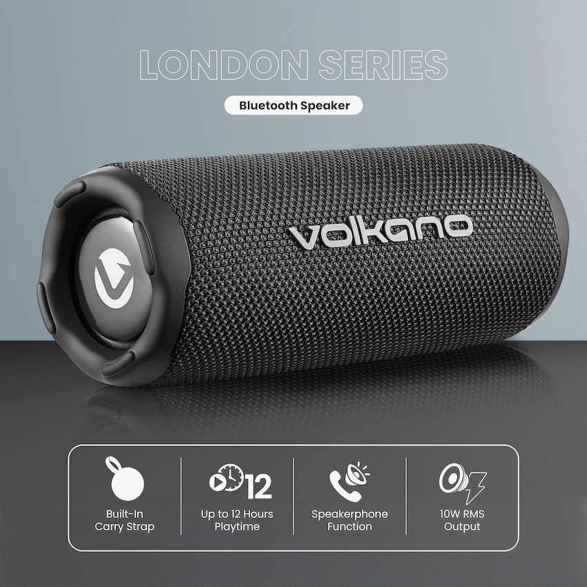 Volkano London Series Bluetooth Speaker - Black | VK-3145-BK