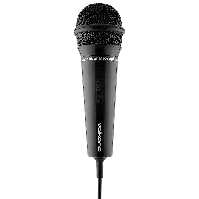 Volkano Stream Vocal Microphone with Tripod, Aux | VK-6519-BK