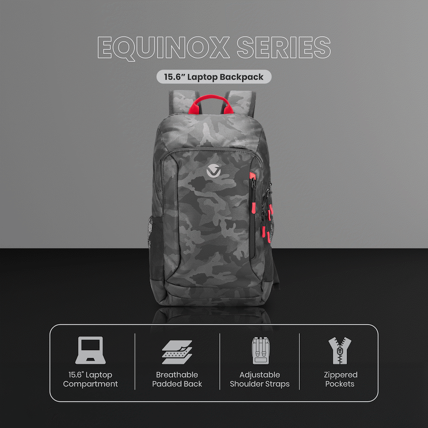 Volkano Equinox 15.6" Laptop Backpack - Black | VK-9135-BK