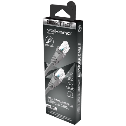 Volkano Network Series RJ-45 Network Cable, CAT5, 1m | VK-20175-GR