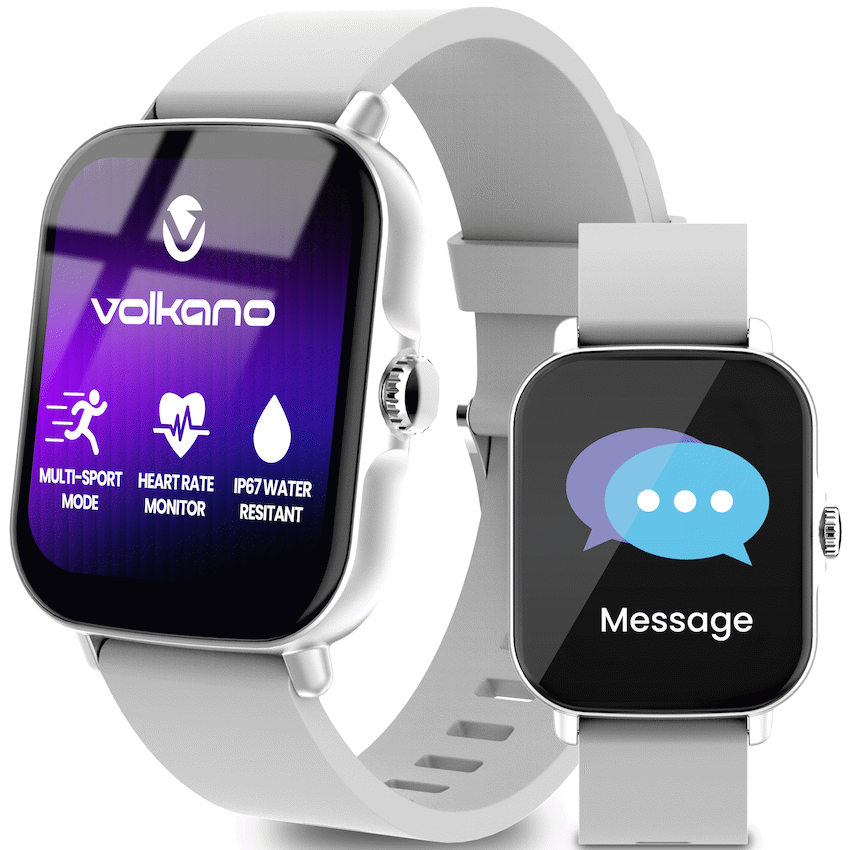 Volkano Active Tech Serene series Watch with heart rate monitor - Silver | VK-5072-SL[V2]