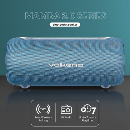Volkano Mamba 2.0 Series Bluetooth Speaker - Blue | VK-3137-BL