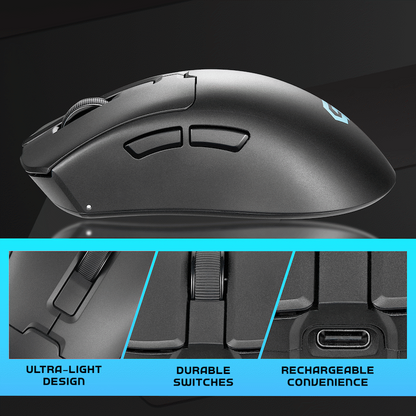 Volkano gaming Arc Ultra-Lightweight Rechargeable Gaming Mouse | VG-201-BK