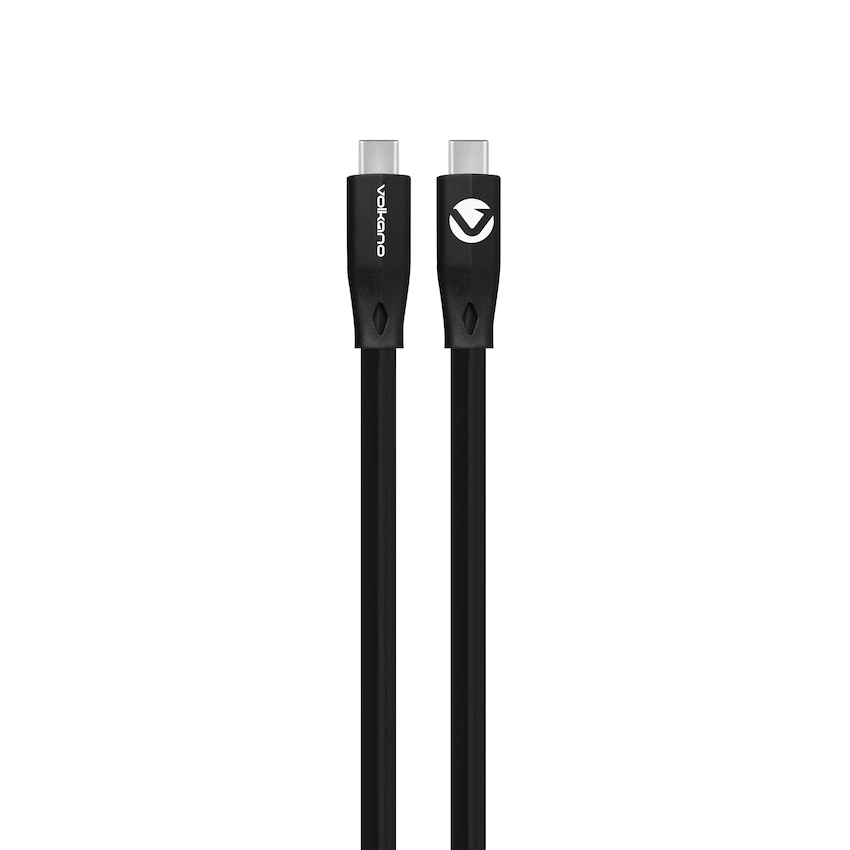 Volkano Slim Series Type-C to Type-C Cable 30W - Black (1.2m) | VK-20227-BK