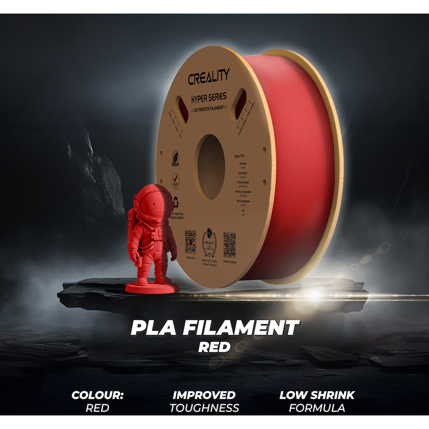 Creality 1.75mm Hyper Series PLA High-Speed Filament - Red 1Kg | 3301010342