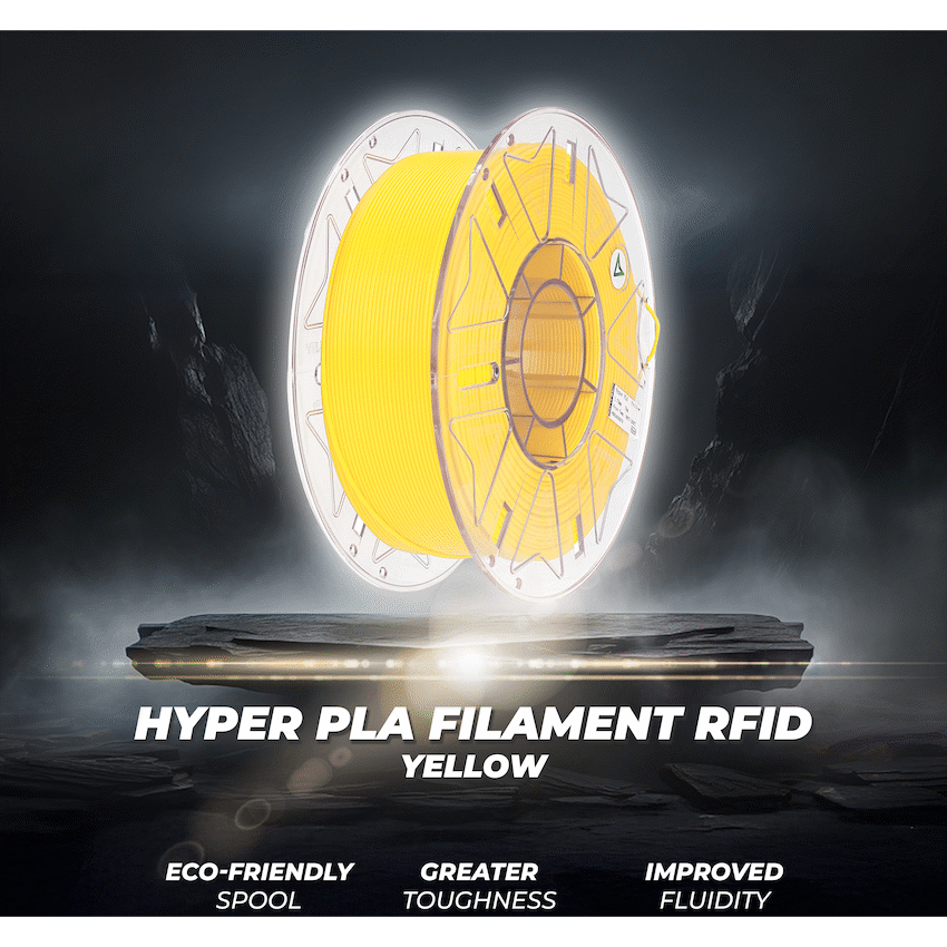 Creality 1.75mm Hyper Series PLA RFID Filament - Yellow 1Kg | 3301010469