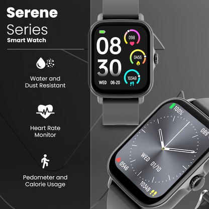 Volkano Active Tech Serene series Watch with heart rate monitor - Black | VK-5072-BK[V2]