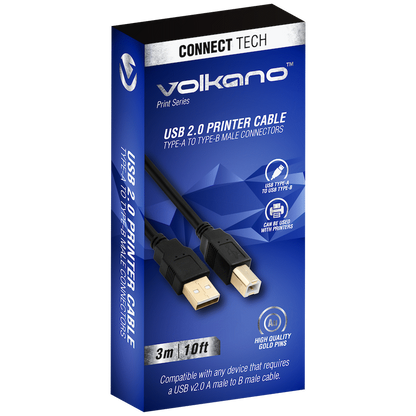 Volkano Print Series USB Printer Cable 3m | VK-20161-BK