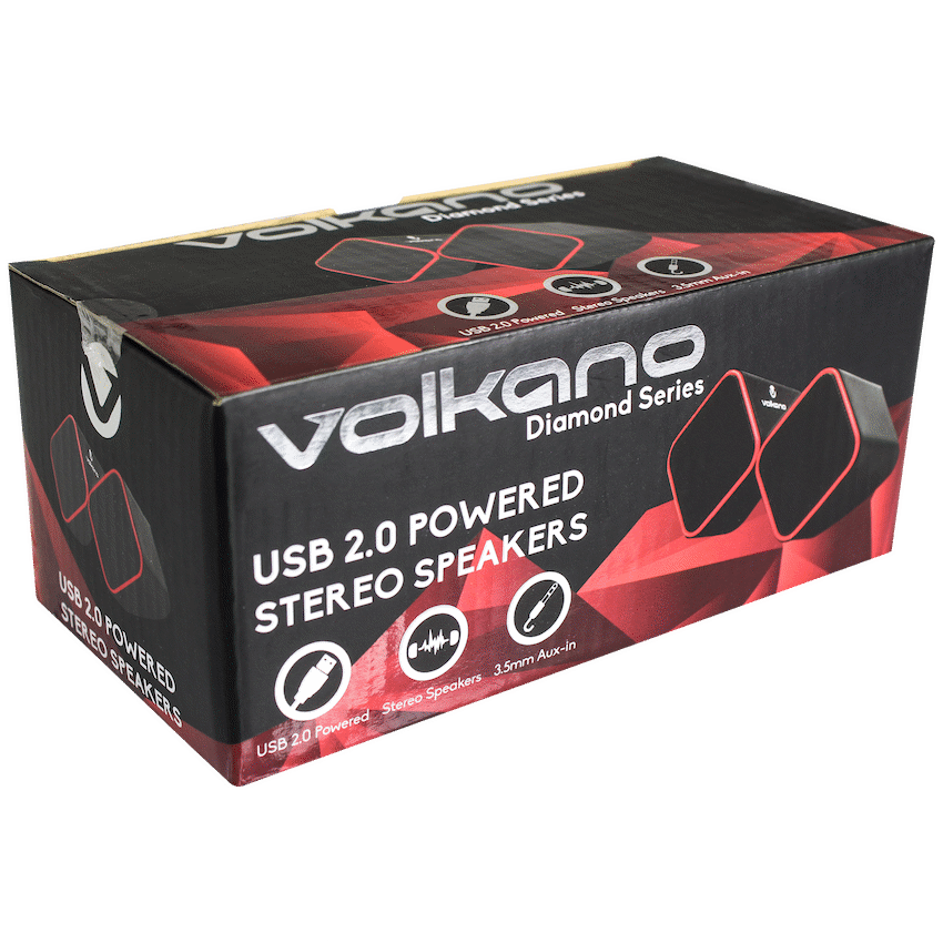 Volkano Diamond Series USB Speaker - Red | VB-702-RED