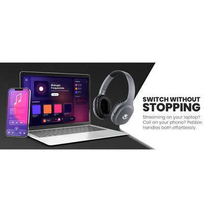 Volkano Pebble Series Bluetooth Headphones - Dark Grey | VK-2023-DG