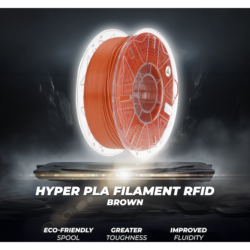 Creality 1.75mm Hyper Series PLA RFID Filament - Brown 1Kg | 3301010465