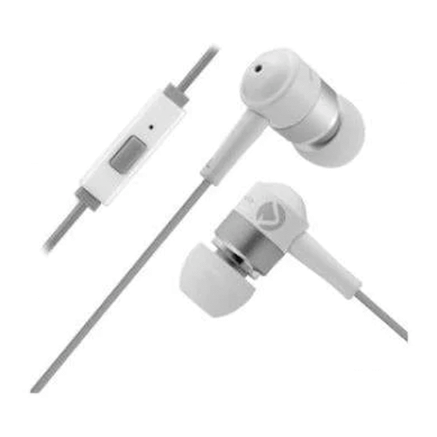 Volkano Earphones with Mic - Stannic Series - White | VSN202-WHT[V2]
